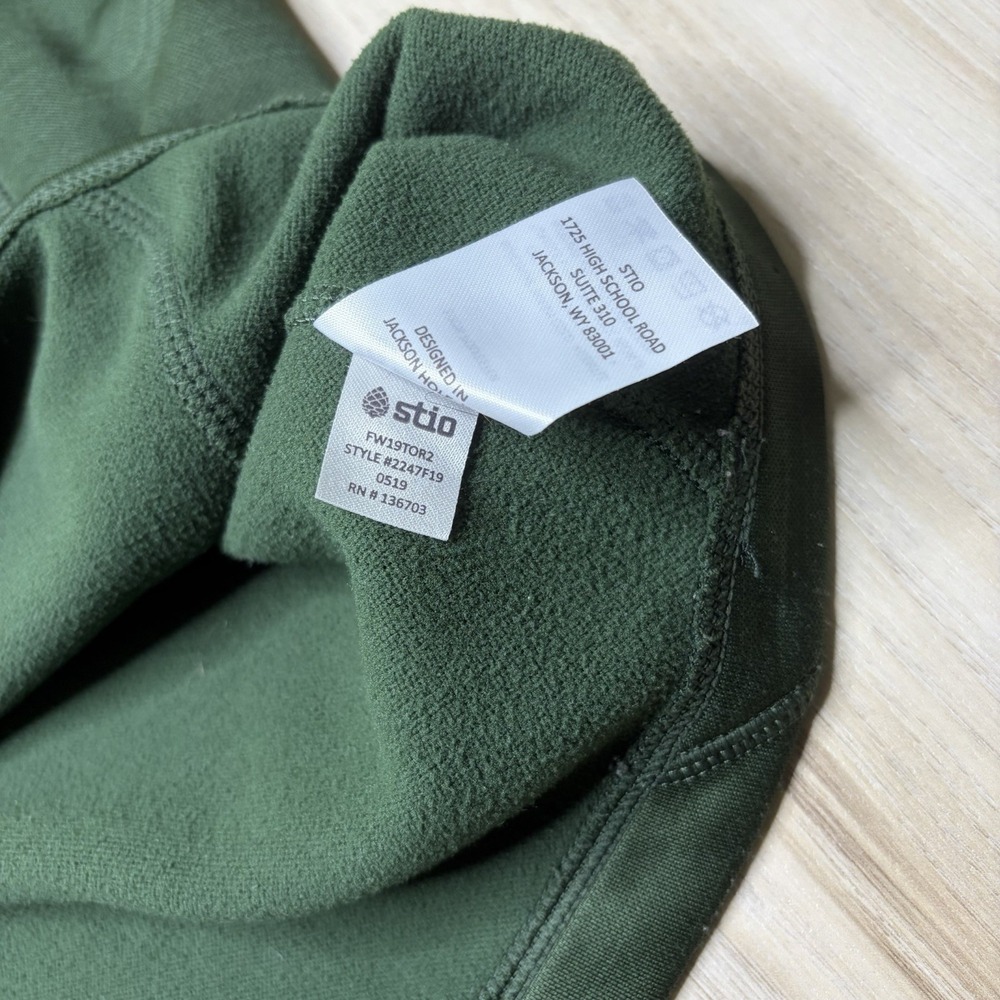 Stio Men's Gannett Peak Fleece 1/2 Zip Pullover Sweater Green Size Small Stretch - Picture 7 of 16